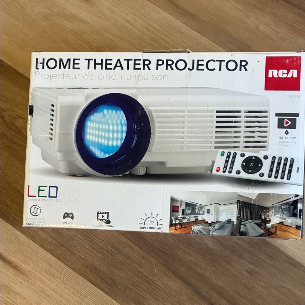 RCA Home Theater Projector - White
